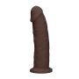 Silicone Dildo Without Balls - 22,8 cm - Brown - 4