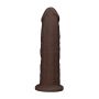 Silicone Dildo Without Balls - 22,8 cm - Brown - 5