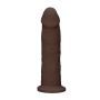 Silicone Dildo Without Balls - 22,8 cm - Brown - 6