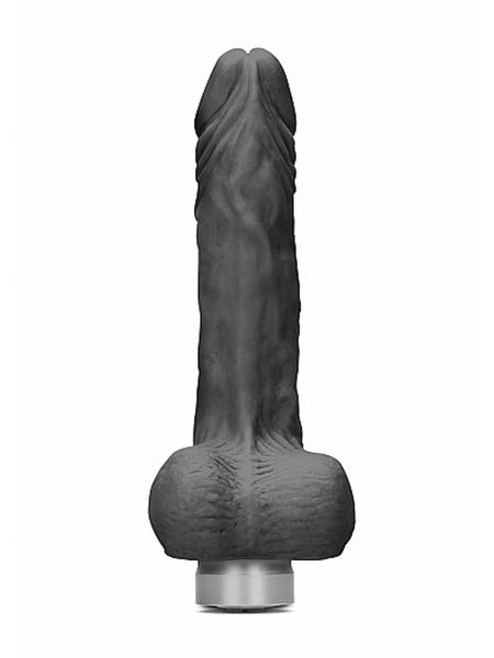 7" / 17 cm Realistic Vibrating Dildo With Balls - Black - 4