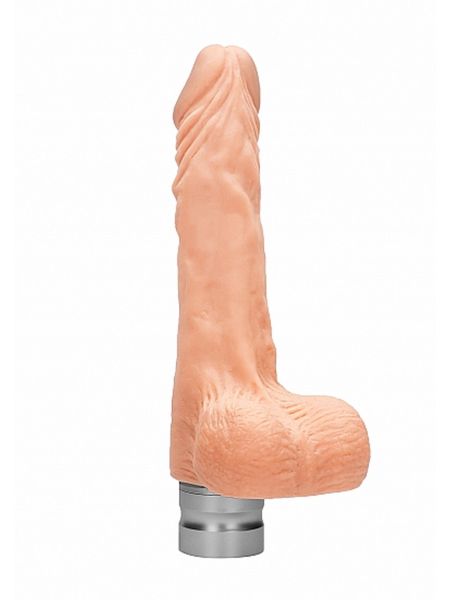 7" / 17 cm Realistic Vibrating Dildo With Balls - Flesh