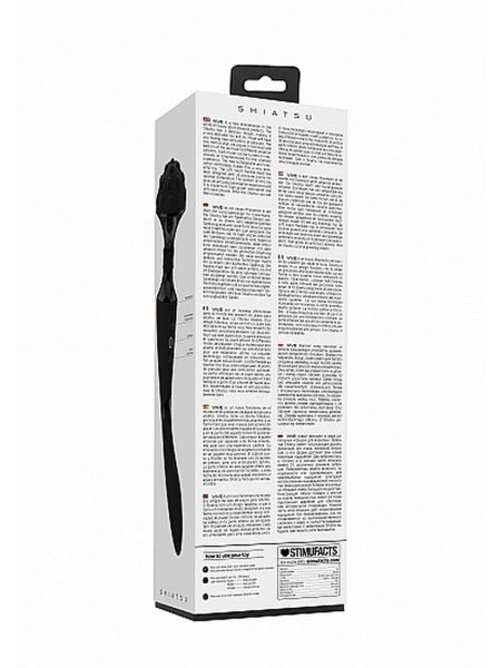 Dwustronny masażer łechtaczki wibrator 28cm 10 trybów czarny - 4