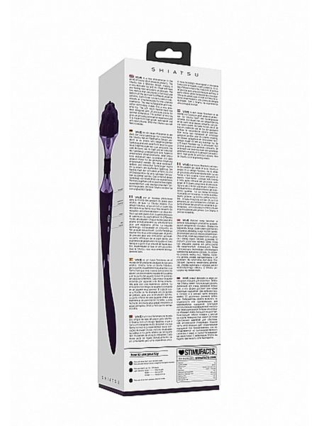 Dwustronny masażer łechtaczki wibrator 28cm 10 trybów fioletowy - 4