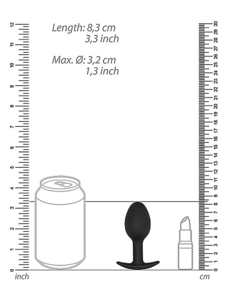 Korek analny obciążony buttplug z kulką 8cm - 3
