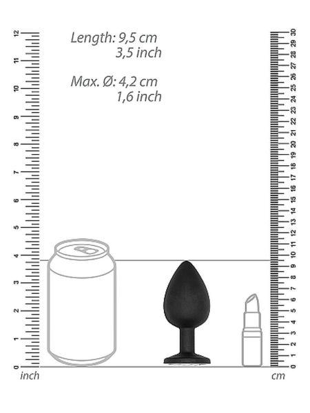 Korek analny zatyczka wibrująca wydrążona 9cm - 4