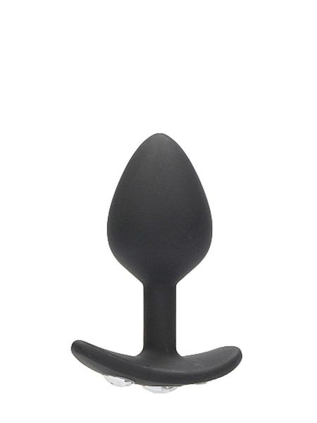 Korek analny ozdobny kryształki sex zatyczka 8cm - 5