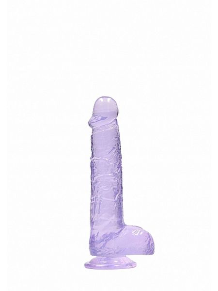 Mały fioletowy penis dildo z przyssawką 17 cm - 4