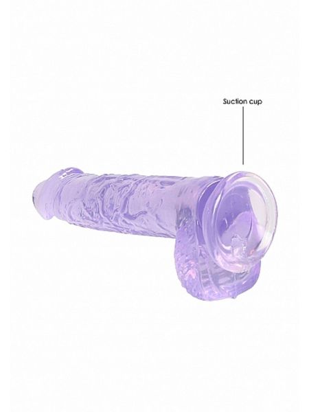 Mały fioletowy penis dildo z przyssawką 17 cm - 5