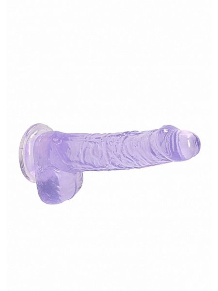 Mały fioletowy penis dildo z przyssawką 17 cm - 6