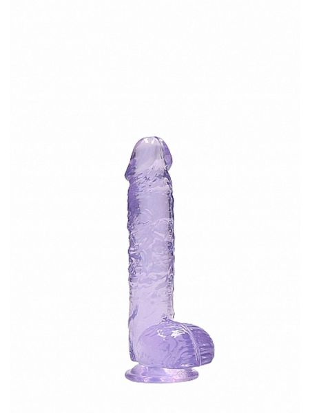 Mały fioletowy penis dildo z przyssawką 17 cm