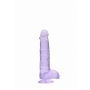 Mały fioletowy penis dildo z przyssawką 17 cm - 5