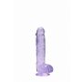Mały fioletowy penis dildo z przyssawką 17 cm - 2