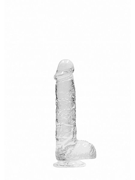 Przezroczysty mały penis dildo z przyssawką 17 cm - 4