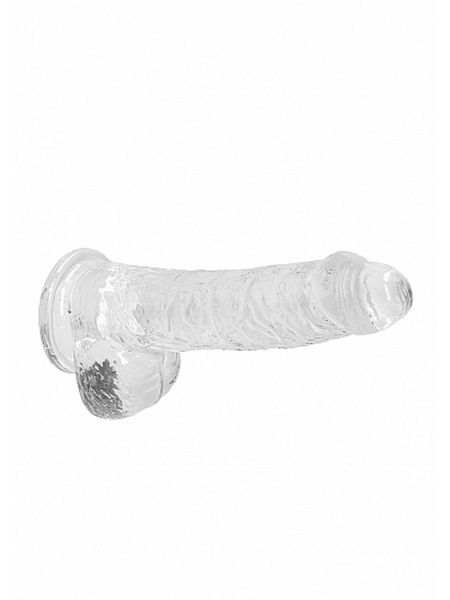Przezroczysty mały penis dildo z przyssawką 17 cm - 6