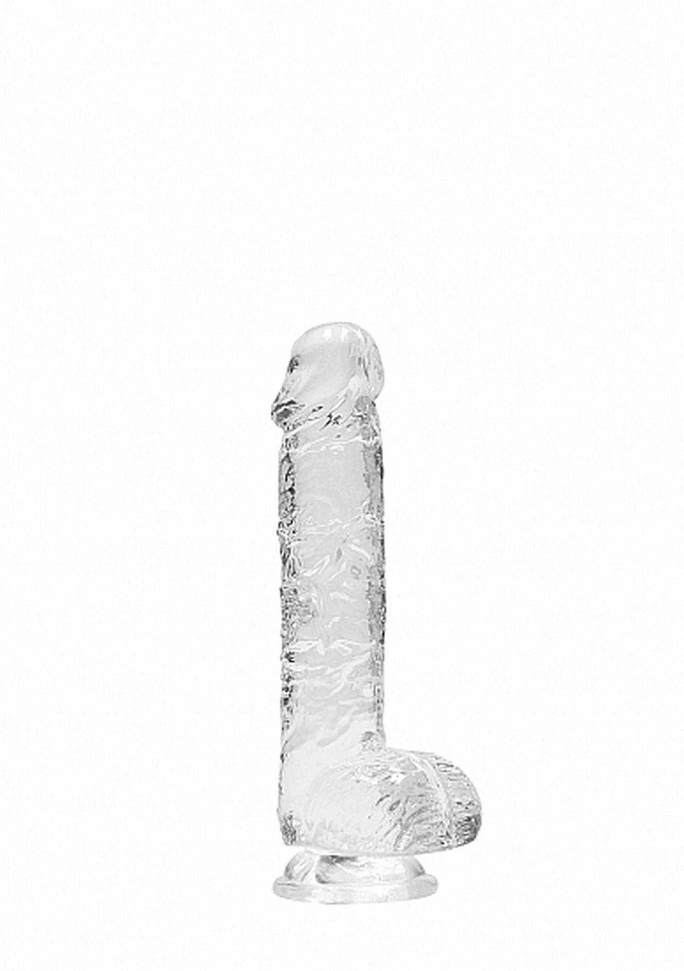 Przezroczysty mały penis dildo z przyssawką 17 cm 197074 redarena.pl