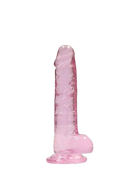 Sexi dildo różowe z mocną przyssawką różowy orgazm 19cm - 4