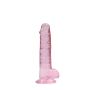 Sexi dildo różowe z mocną przyssawką różowy orgazm 19cm - 5