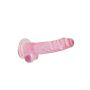 Sexi dildo różowe z mocną przyssawką różowy orgazm 19cm - 7