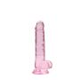 Sexi dildo różowe z mocną przyssawką różowy orgazm 19cm - 2