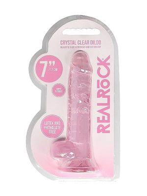 Sexi dildo różowe z mocną przyssawką różowy orgazm 19cm - image 2