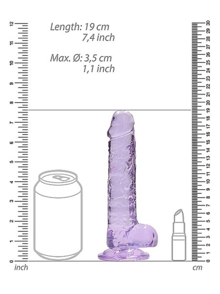 Realistyczne dildo z przyssawką penis żylasty 19cm - 3