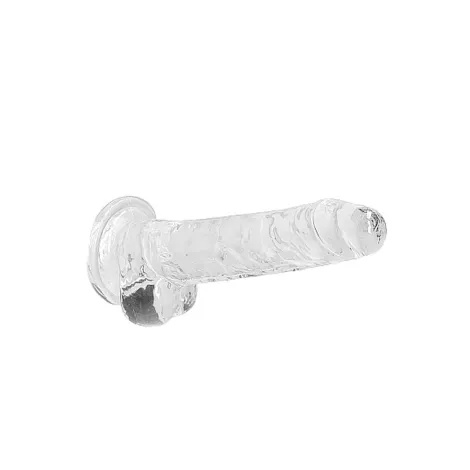 Dildo przezroczyste gumowe z prostym trzonem 19cm - 6