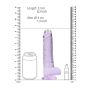 Dildo duże fioletowe z przyssawką i jądrami 21cm - 4