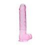 9" / 23 cm Realistic Dildo With Balls - Pink - 2