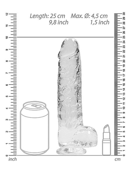 Dildo duży wodoodporny penis mocna przyssawka 25cm - 3