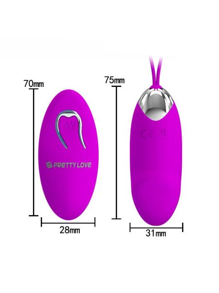 Jajko wibrujące orgazmowe waginalne pilot 12 trybów - 6