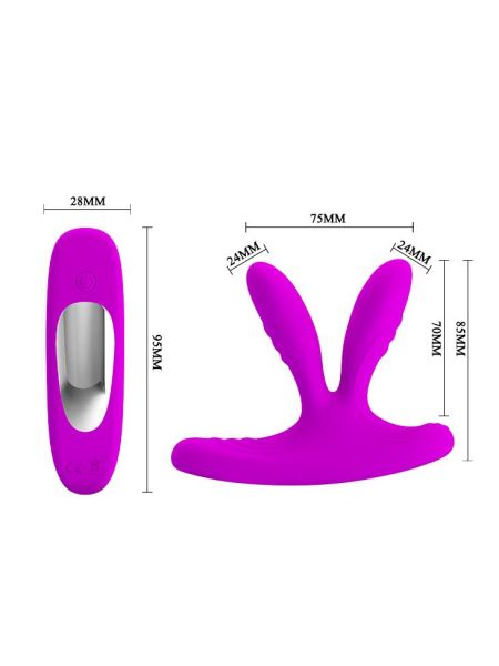 Wibrator analny waginalny 2 końcówki podwójny 12 trybów - 6