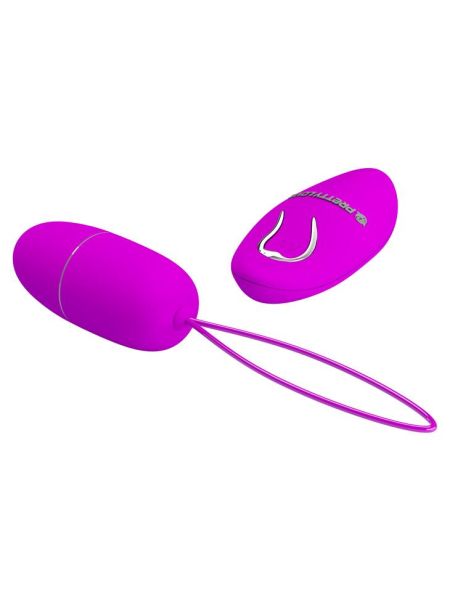 Jajeczko wibrujące sex masażer na pilota 12 trybów fioletowy - 3