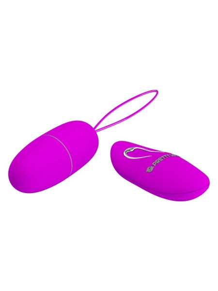 Jajeczko wibrujące sex masażer na pilota 12 trybów fioletowy - 4