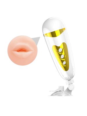 Masturbator sztuczne usta głos przyssawka 12 trybów - image 2