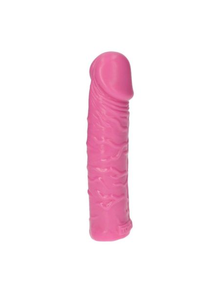 Różowy gruby realistyczny penis żylasty 18 cm - 5
