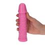 Różowy gruby realistyczny penis żylasty 18 cm - 3