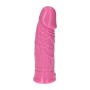 Dildo małe różowe gumowe żylaste z przyssawką 13cm - 8