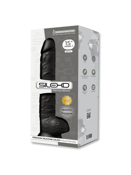 Dildo czarne sex z przyssawką miękkie silikonowe - 2