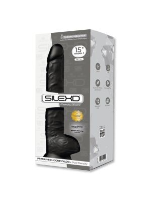 Dildo czarne sex z przyssawką miękkie silikonowe - image 2