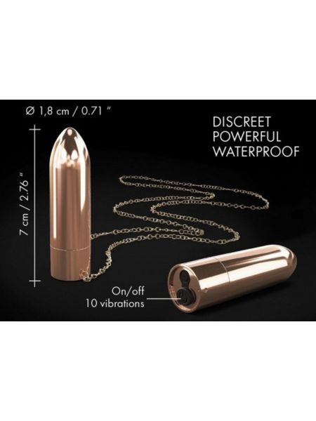 Mini wibrator naszyjnik DORCEL Discreet Pleasure 7cm 10trybów - 4