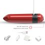 Mini wibrator mały masażer łechtaczki 7 cm 9 trybów czerwony - 5