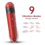 Mini wibrator mały masażer łechtaczki 7 cm 9 trybów czerwony - 9