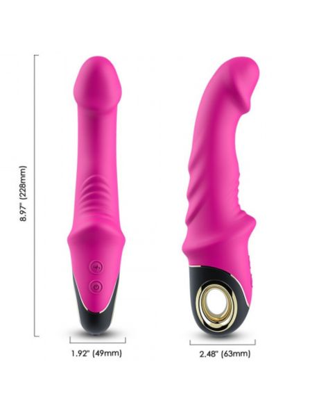 Wibrator do punktu G sex masażer 9 trybów 22 cm różowy - 12