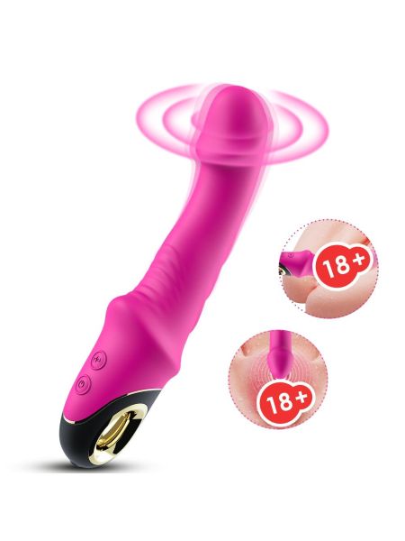 Wibrator do punktu G sex masażer 9 trybów 22 cm różowy - 6