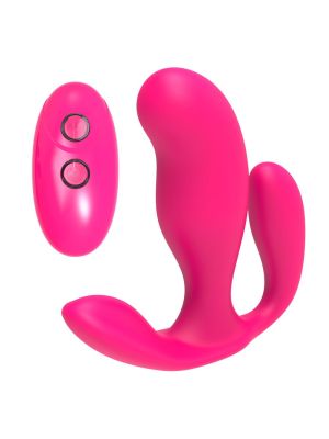 Potrójny wibrator waginalny analny 7 trybów 8 cm różowy - image 2