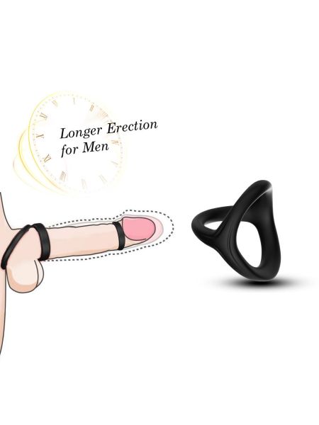 Potrójny pierścień na penisa jądra erekcja wzwód - 3