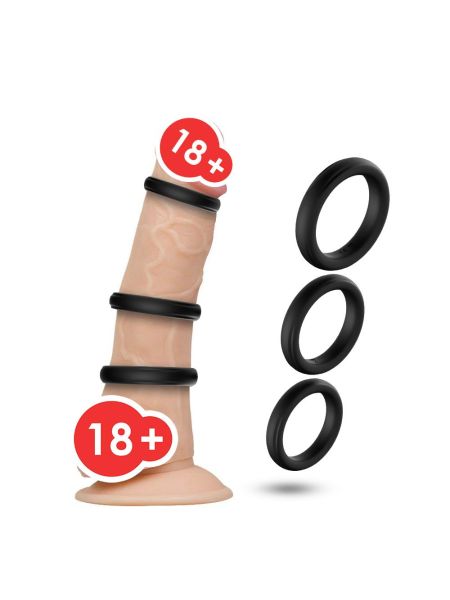 Zestaw 3 sex pierścienie erekcyjne na penisa jądra - 3