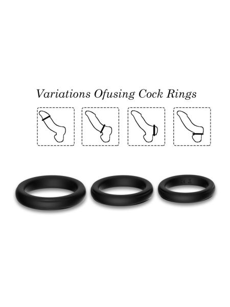 Zestaw 3 sex pierścienie erekcyjne na penisa jądra - 7