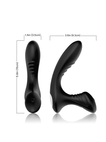 Masażer stymulator prostaty kork analny 15 cm 9 trybów - 9