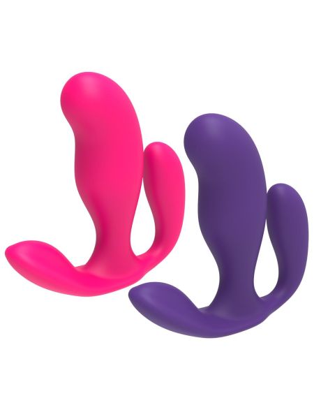 Potrójny wibrator waginalny analny 7 trybów 8 cm fioletowy - 3